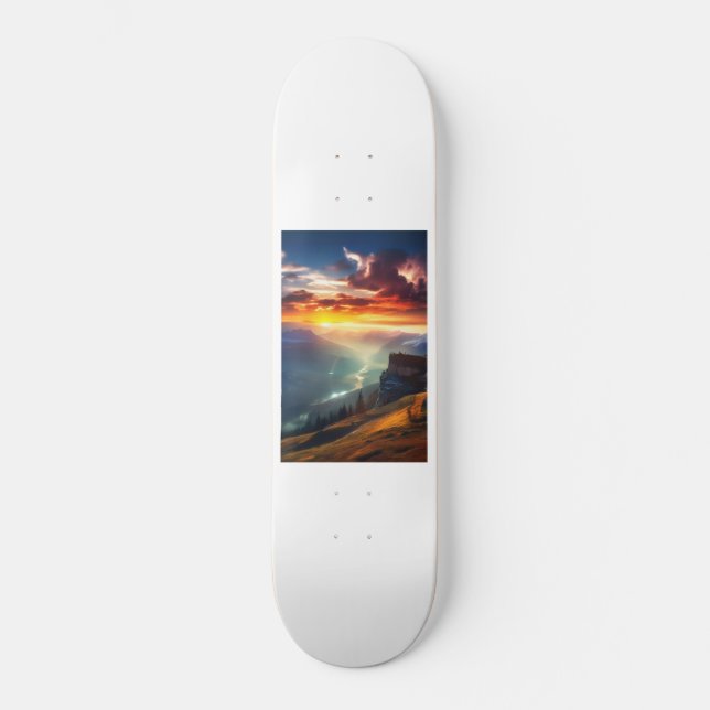 Sleek Ride Skateboard White (Anverso)
