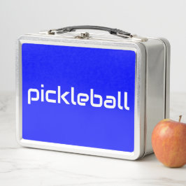 Sleek White PICKLEBALL Textos En Azul Vivo Brillan