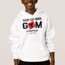Sleep Eat Work Gym Repeat typography design
