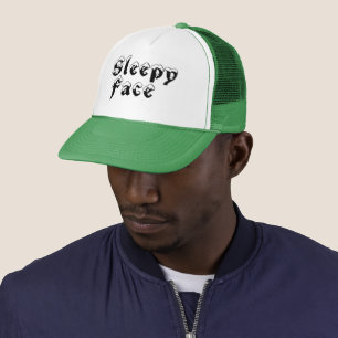 Sleepe Face: Verde - Brim - Sombrero de camión