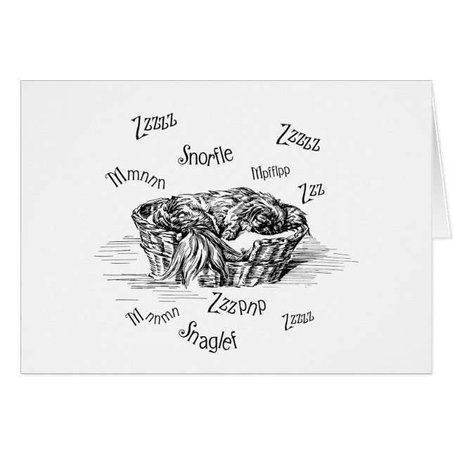 Sleeping Snoring Pekingese Doggie (Anverso (Horizontal))