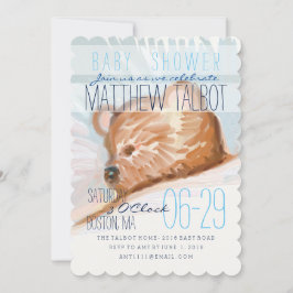 Sleeping Teddy Bear Invitación Baby Shower 3