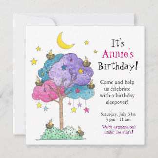Sleepover, invitación a fiesta de cumpleaños