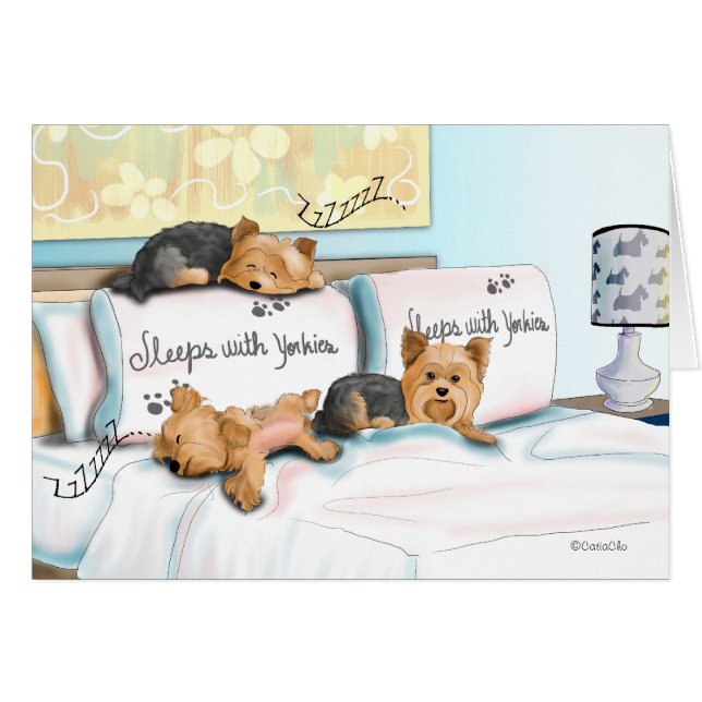 Sleeps with Yorkies (Anverso (Horizontal))