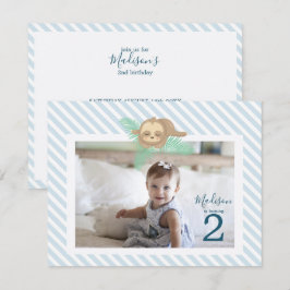 Sleepy Baby Sloth 2ª Invitación a la fiesta de cum