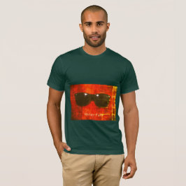 Sleepy Face: Forest Green - Camiseta de cuello de 