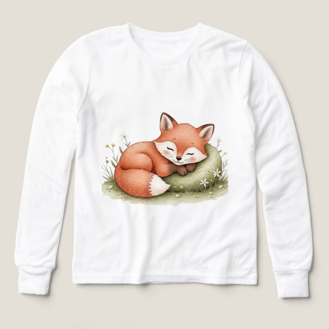 Sleepy Fox Woodland Nursery Art (Diseño frontal)