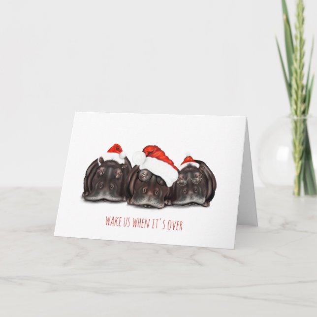 Sleepy Hippos, Tarjeta de felicitaciones navideñas (Anverso)