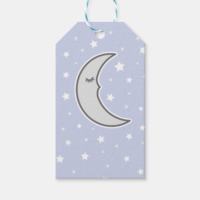 Sleepy Moon Baby etiqueta de regalo (Anverso)