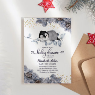 Sleepy Penguin Winter Baby Shower
