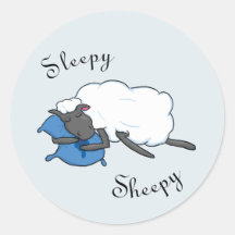 Sleepy Sheepy Pegatina