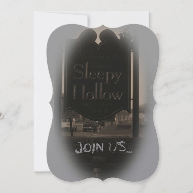 Sleepy Sleepy Hollow 5" x 7" Invitaciones (Anverso)