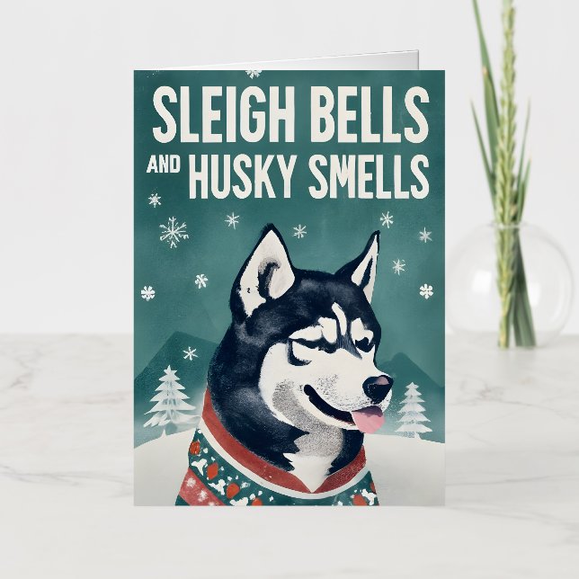 Sleigh Bells y Husky huelen a los Navidades Husky (Anverso)