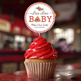 Slice Slice Baby Pizza Baby Shower Favor Pegatina 