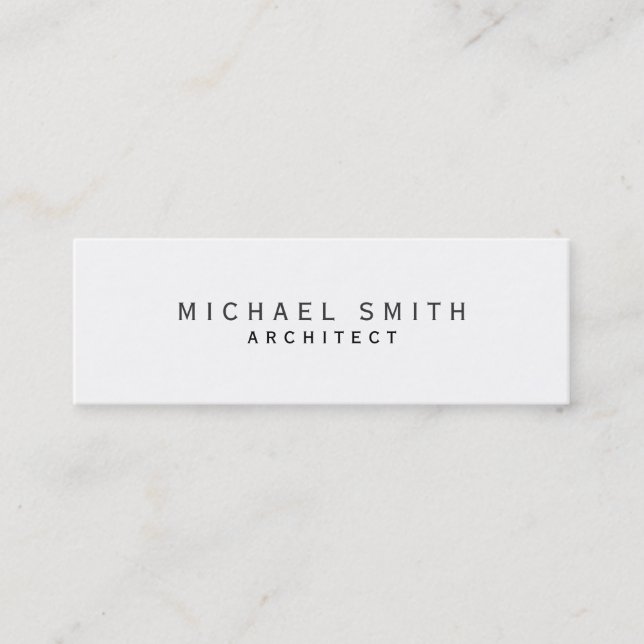 Slim Architect Moderno, tarjeta de visita mínima s (Anverso)