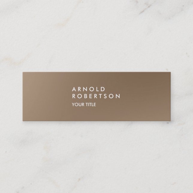 Slim Browny Trendy Professional tarjeta de visita (Anverso)