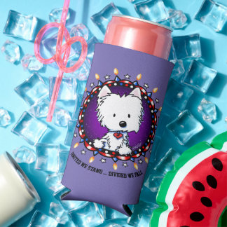 Slim Enfriador de latas para Westie del 4 de julio de E