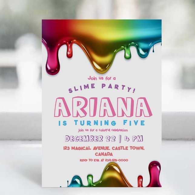 Slime de la fiesta de la invitación al arco iris 5 (Subido por el creador)