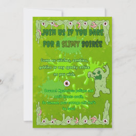 Slimy Halloween con tarjeta de invitación para ami