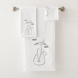 Slinky Black Cat Meow Meow Personalizado Textos Oj