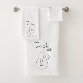Slinky Black Cat Meow Meow Personalizado Textos Oj