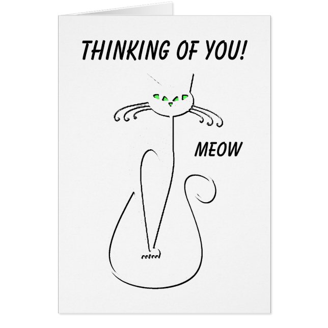 Slinky Black Cat Personalizado Texto Ojos verdes e (Frente)