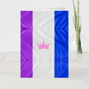 SlipperyJoe drag bandera del orgullo hembra azul v