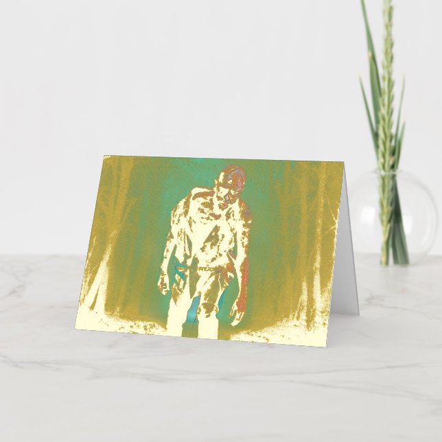 SlipperyJoe figura de zombie aterradora aislada om (Anverso)