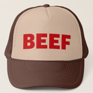 Slogan divertido BEEF, sombrero de camionero