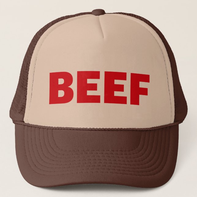 Slogan divertido BEEF, sombrero de camionero (Anverso)