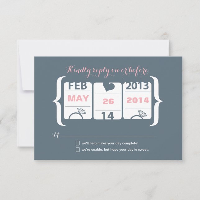Slot Machine Wedding RSVP (Anverso)