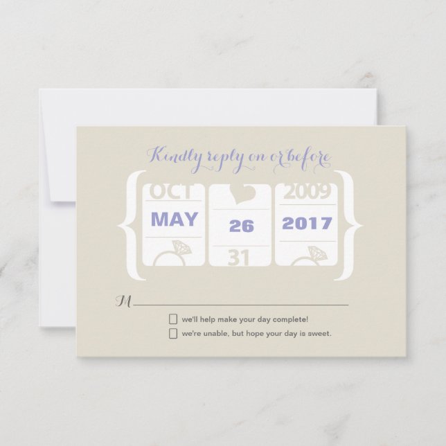 Slot Machine Wedding RSVP (Anverso)