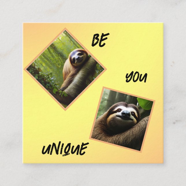 Slote "Be You Unique", Tarjeta de Gabinete (Anverso)