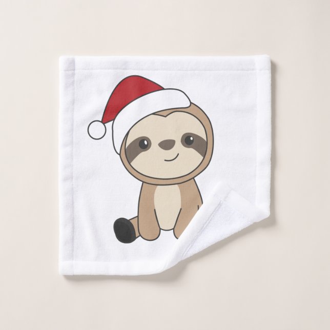 Sloth Christmas Snow Winter Animals Sloths (Toallita)