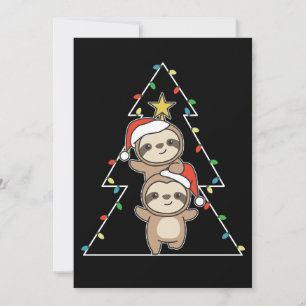 Sloth Christmas Tree Navidades Animales Sloths