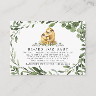 Sloth Family Books Para La Tarjeta Baby Shower Par