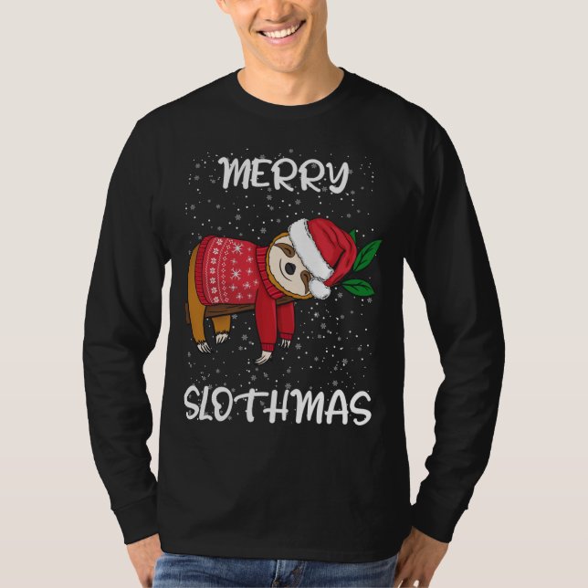 Sloth Merry Christmas Sweater Santa Sloth Merry Sl (Anverso)