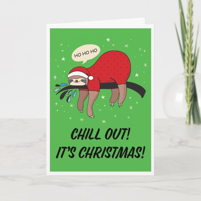 Sloth Santa Chill Out es Navidad (Anverso)