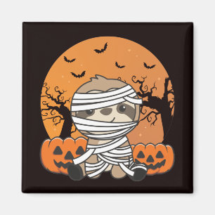 Slots de calabaza de la momia Feliz imán de Hallow