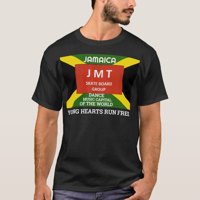 SLOW JAM. RUN FREE Camiseta Básica Oscura (Anverso)
