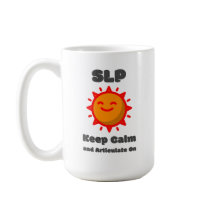SLP mantener la calma y articular en la taza