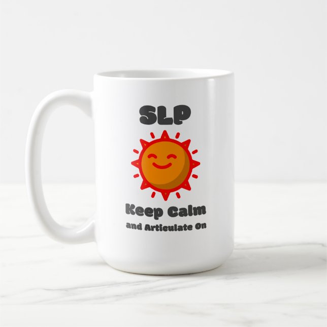 SLP mantener la calma y articular en la taza (Izquierda)