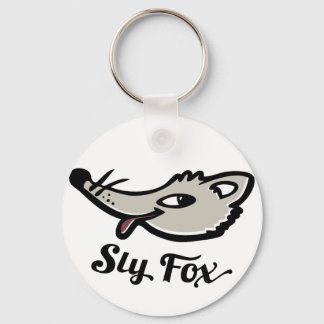 Sly fox con el llavero de la lengua