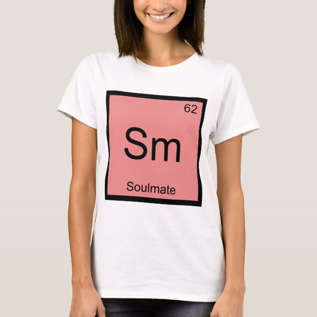 Sm - Camiseta divertida del símbolo del elemento q (Anverso)