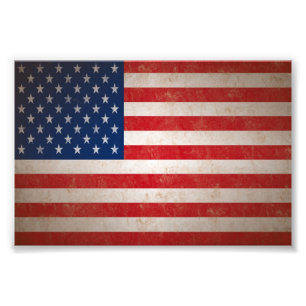SM. Impresión de la foto de la bandera americana