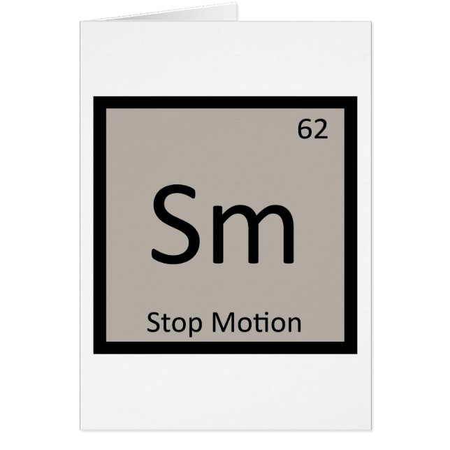 Sm - Stop Motion Animation Chemistry Symbol (Frente)