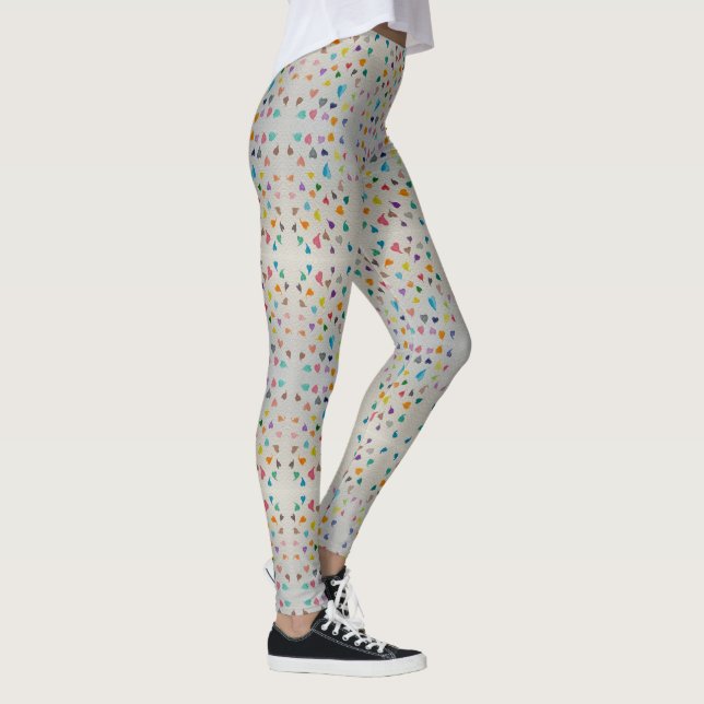 Small Watercolor Hearts Leggings  (Derecha)