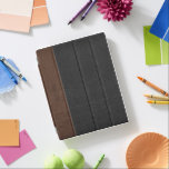 Smart Cover Para iPad Cuero de piel marrón y negro vintage<br><div class="desc">Elegante estampado de cuero vintage negro y marrón con personalizable y monograma opcional.</div>