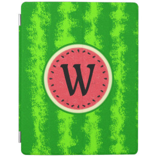 Smart Cover Para iPad Fruta veraniega de la sandía con monograma de la c