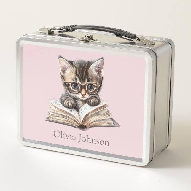 Smart Kitten with Glasses Personalized (Anverso)
